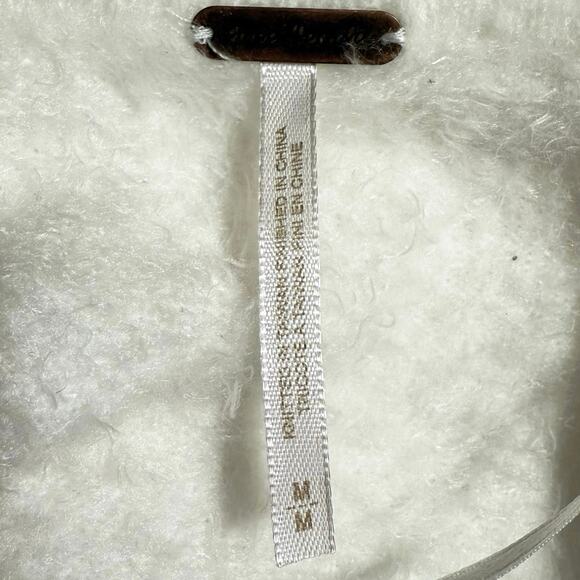 Free People V-Neck Long Sleeve Sweater Women’s Size Medium White - Picture 3 of 6